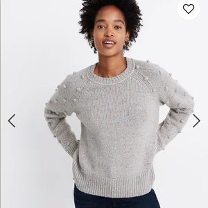 Madewell Palmroy Bobble-Sleeve Pullover Sweater